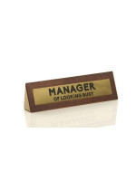 Wooden Desk Sign: Manager